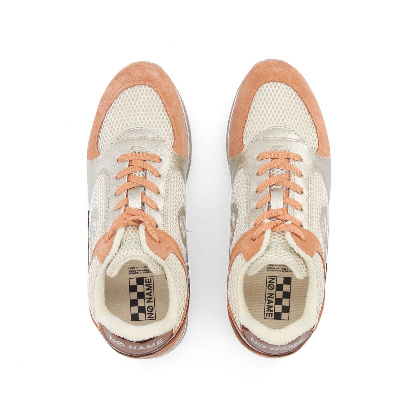 PARKO JOGGER W - MESH/SDE/NACRE - OFF WHITE/LIGHT BROWN/GOLD